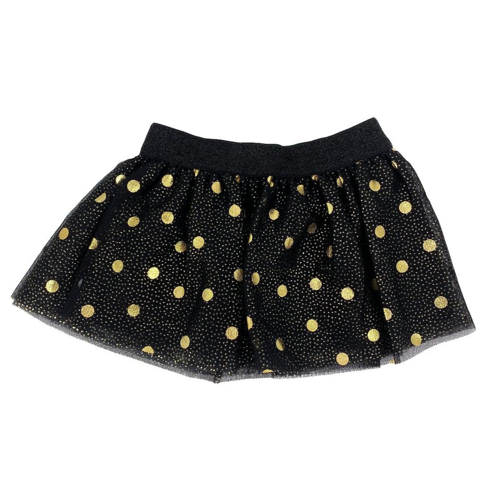 KATE SPADE NEW YORK Skirt the Rules Polka Dot Black Tulle Skirt Size 12M NWT